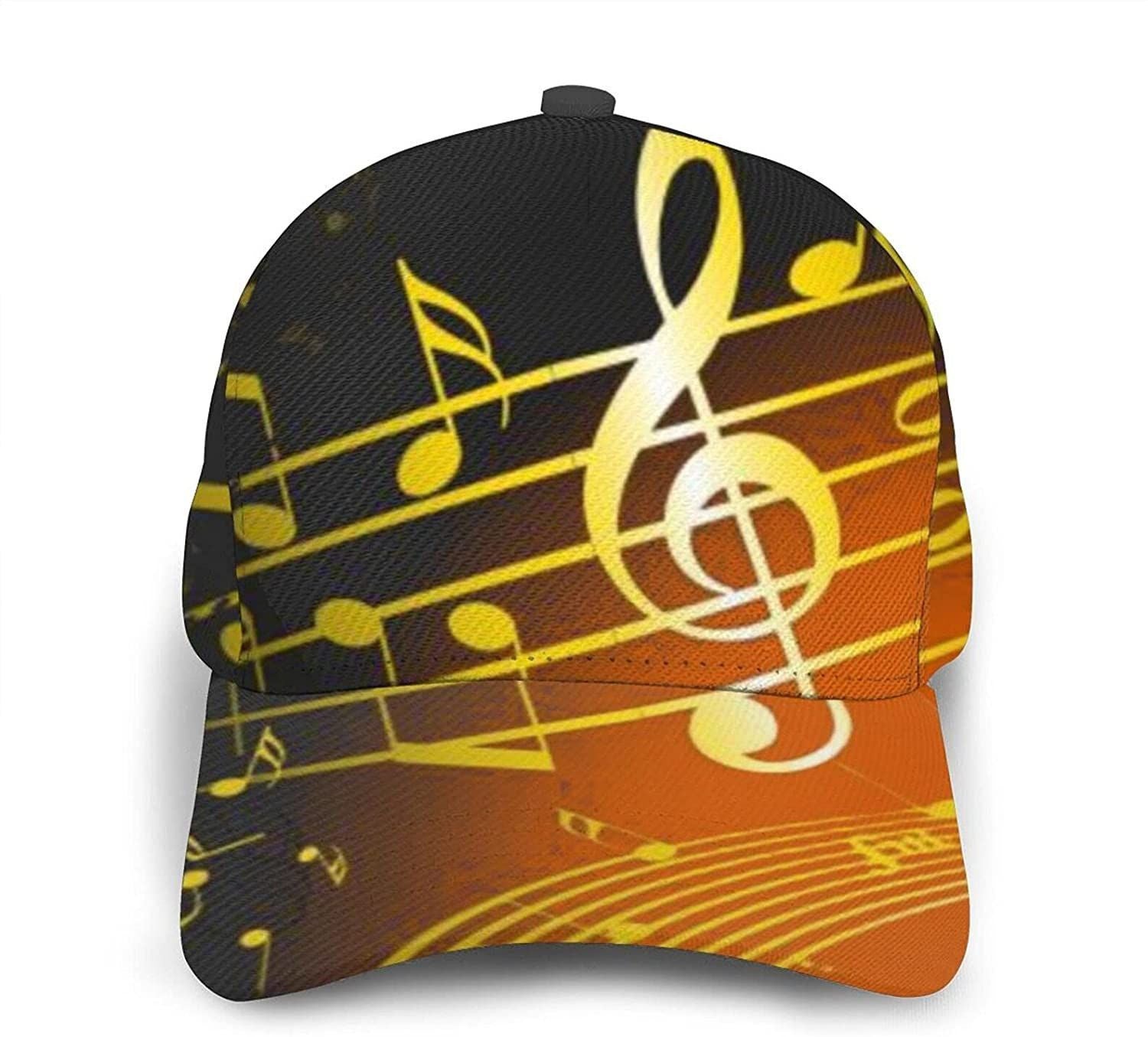 Unisex Cap 3D Printed Baseball Cap Gold Musical Note Music Fashion Caps Trucker Hats Hip Hop Hat