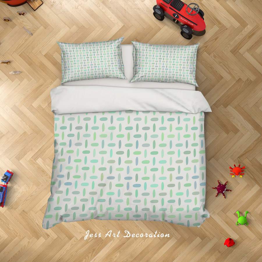 3D Green Pattern Quilt Cover Set Bedding Set Duvet Cover Pillowcases SF74