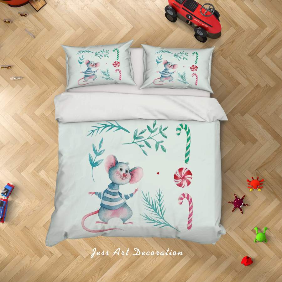 3D Cartoon Mouse Quilt Cover Set Bedding Set Duvet Cover Pillowcases SF65