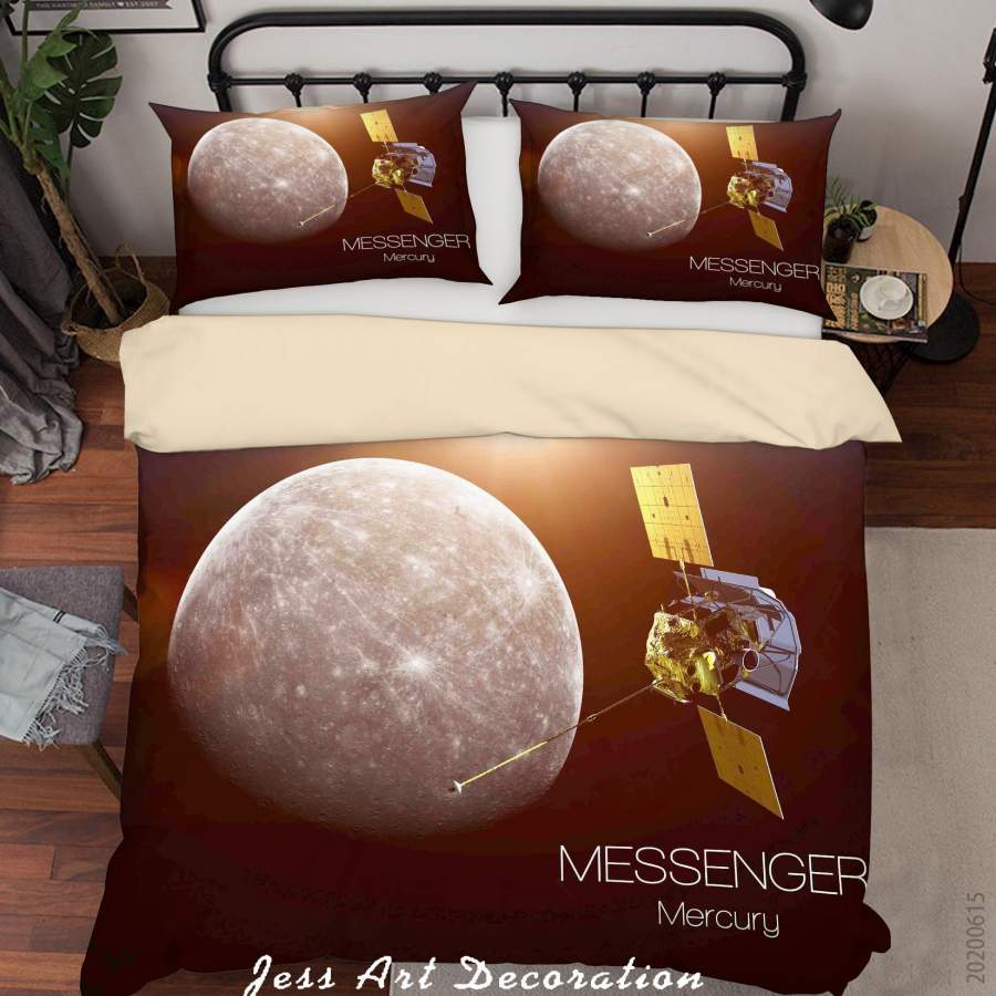 3D Planet Satellite Space Quilt Cover Set Bedding Set Duvet Cover Pillowcases SF89