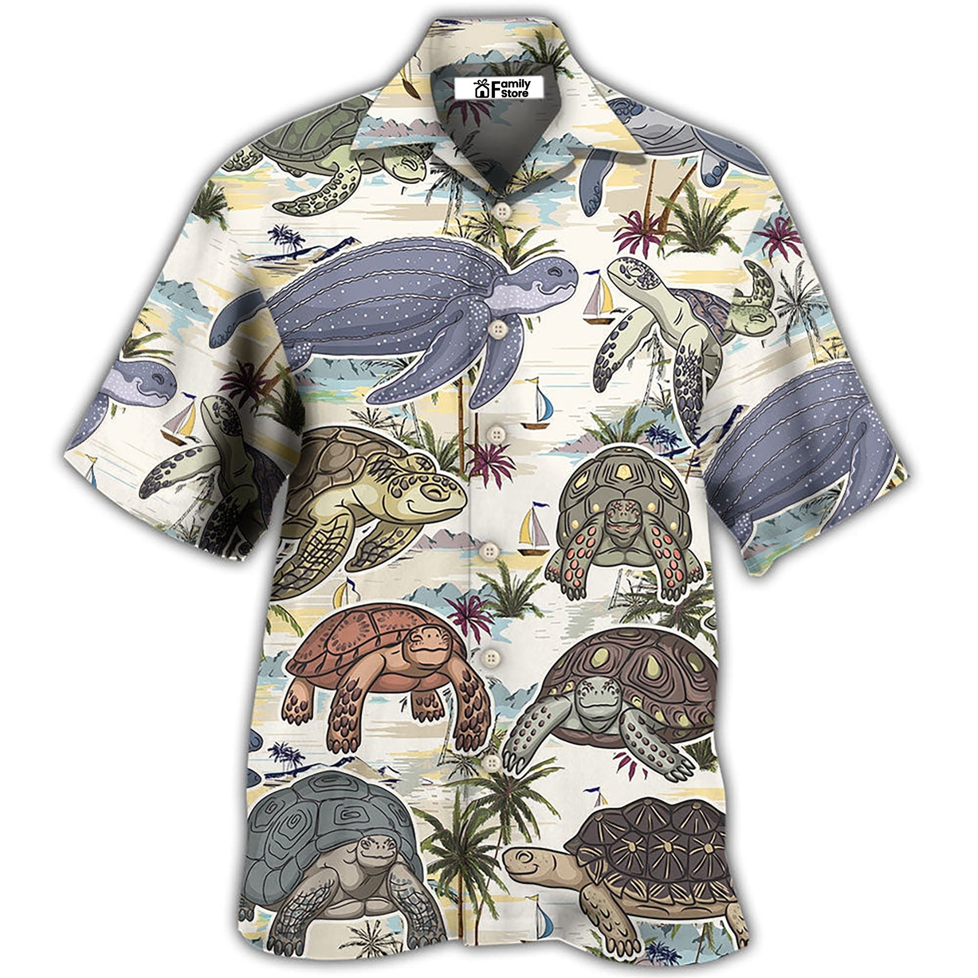 Turtle And Tropical Beach – Hawaiian Shirt