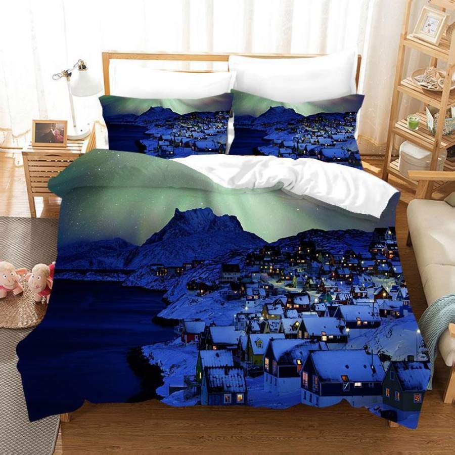 3D Grand Aurora  Colourful   Quilt Cover Set Bedding Set Duvet Cover Pillowcases  D23 ZY