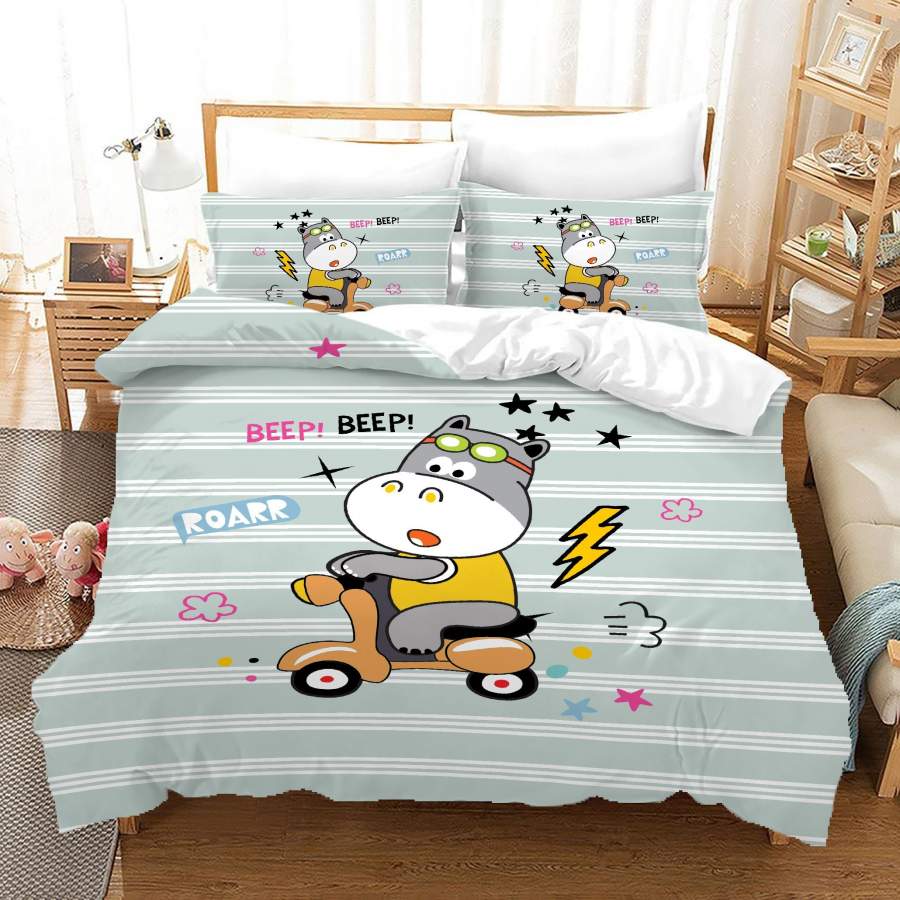 3D Cartoon Dog Quilt Cover Set Bedding Set Duvet Cover Pillowcases A663 LQH