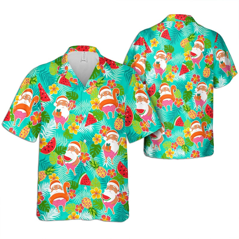 Tropical Santa Claus Christmas 4 – Hawaiian Shirt