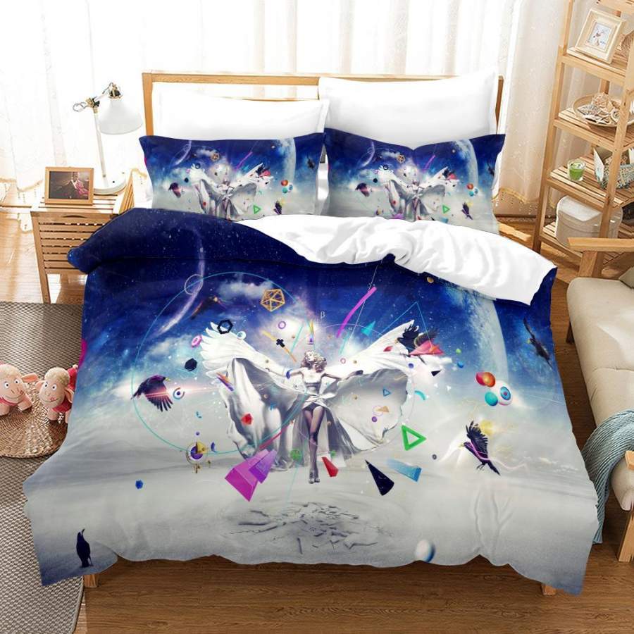 3D Colorful Woman Sky Quilt Cover Set Bedding Set Duvet Cover Pillowcases A421 LQH