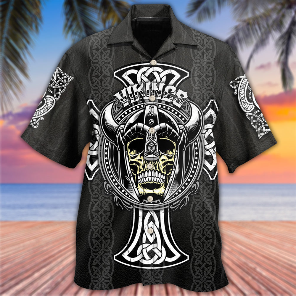 Viking Cool Pattern Black Style – Hawaiian Shirt