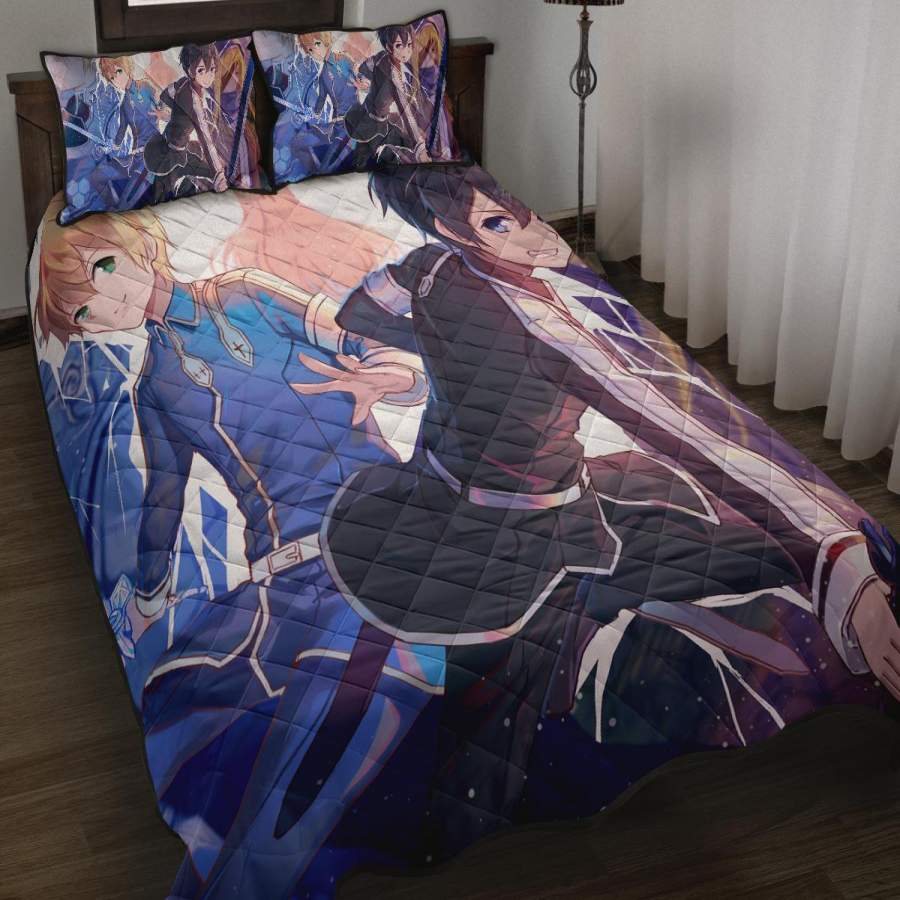 Sword Art Online Anime Quilt Bed Set – Pillow Case – amazing decor gift ideas 11