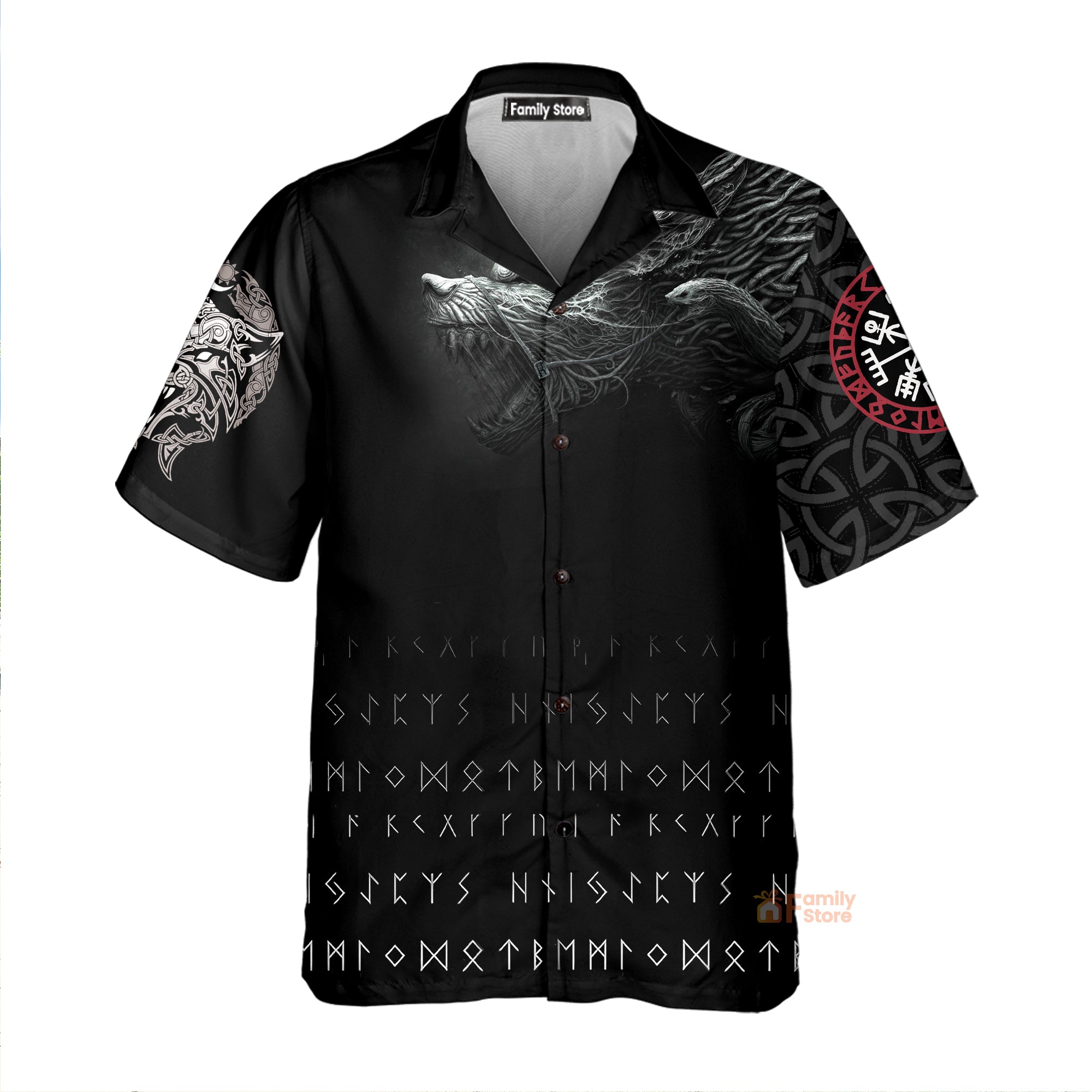 Viking Fenrir Wolf Hawaiian Shirt