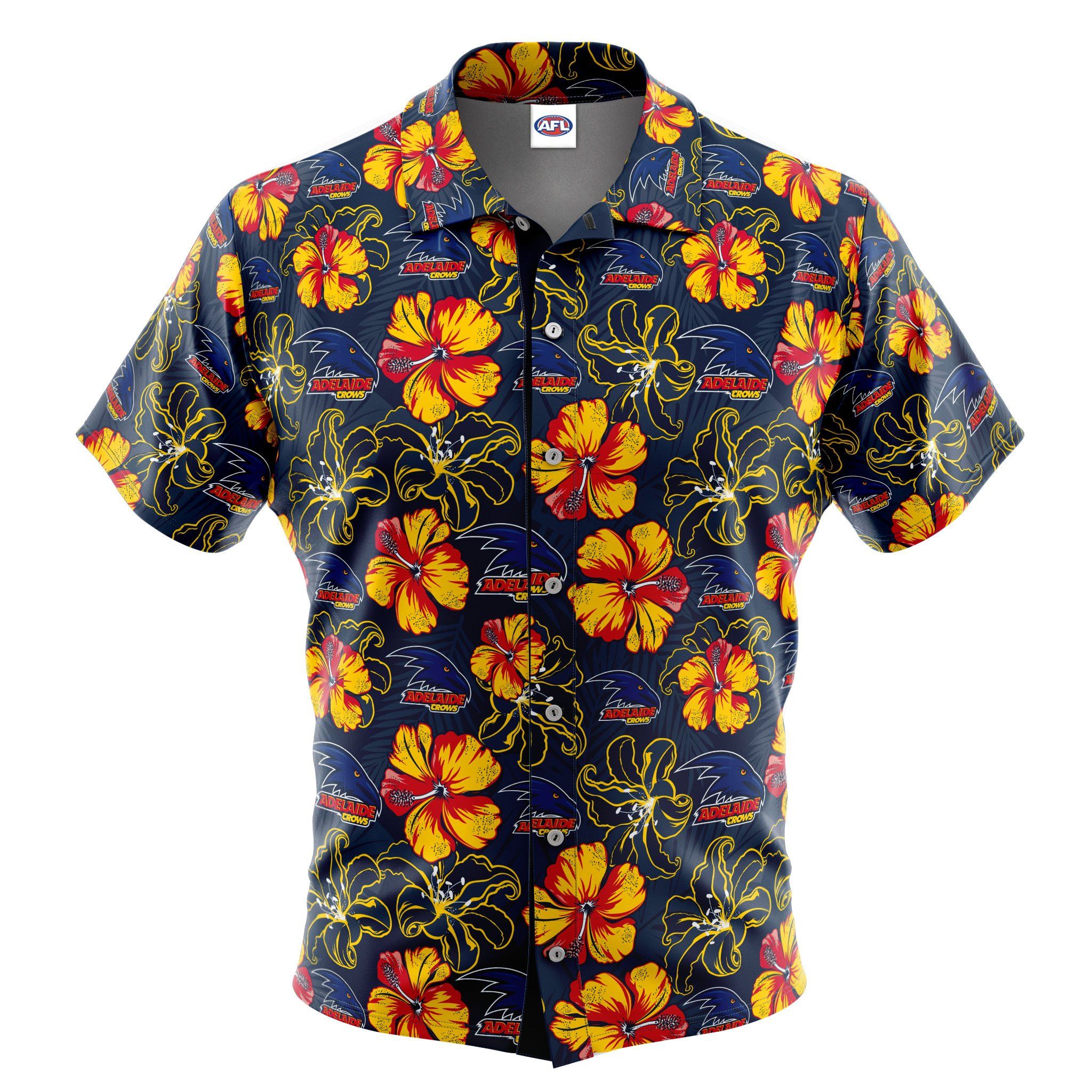 Afl Adelaide Crows ‘floral’ Hawaiian Shirt