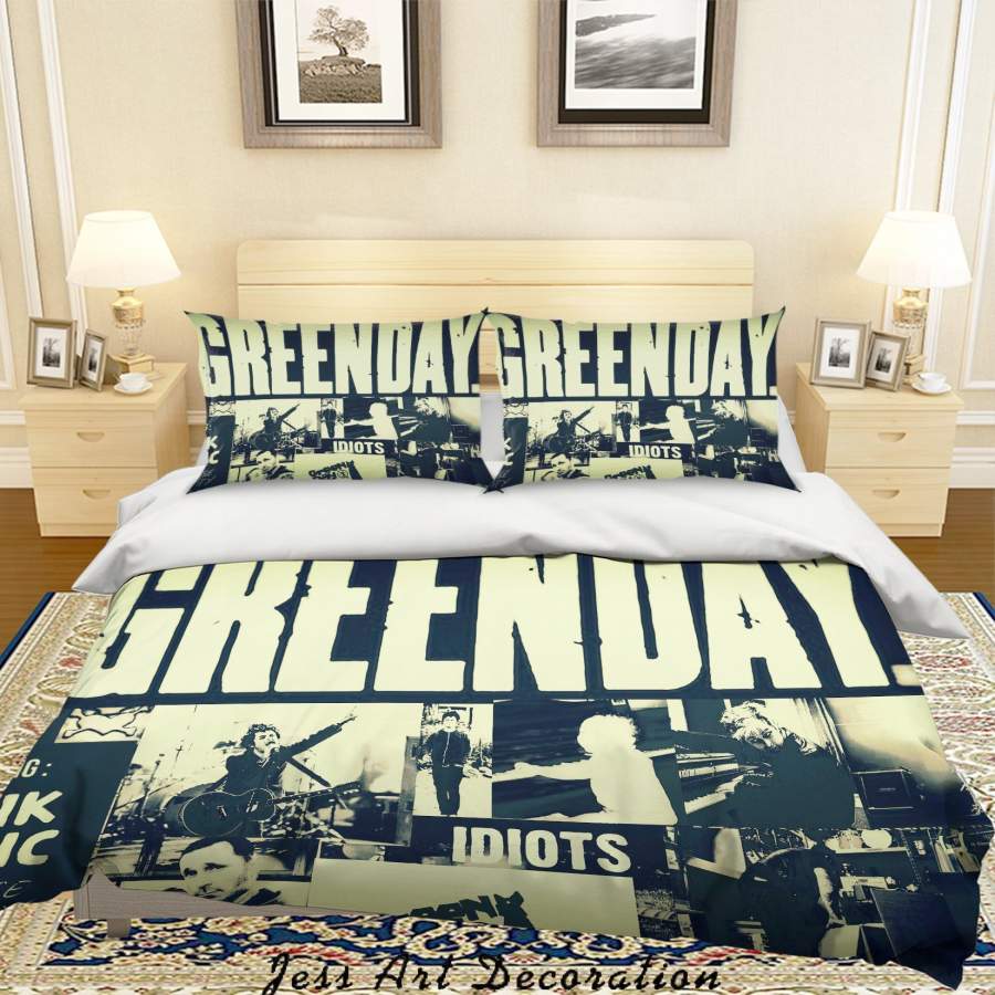 3D Rock Band Green Day Quilt Cover Set Bedding Set Pillowcases 47