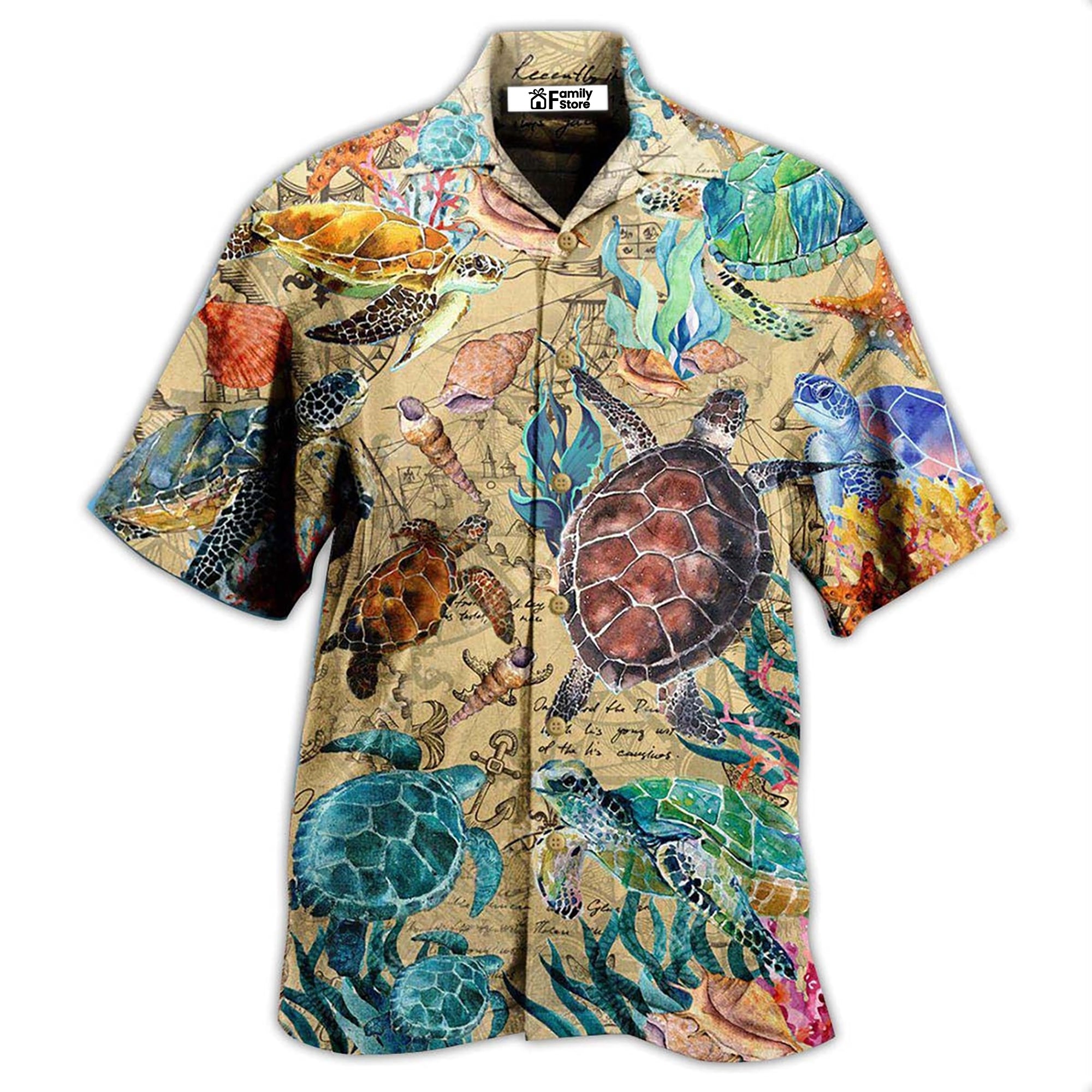 Turtle Under The Ocean – Hawaiian Shirt