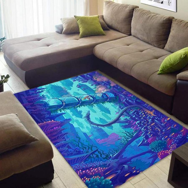 Super Metroid Maridia Area Rug – HOME DECOR – BEDROOM LIVING ROOM DECOR