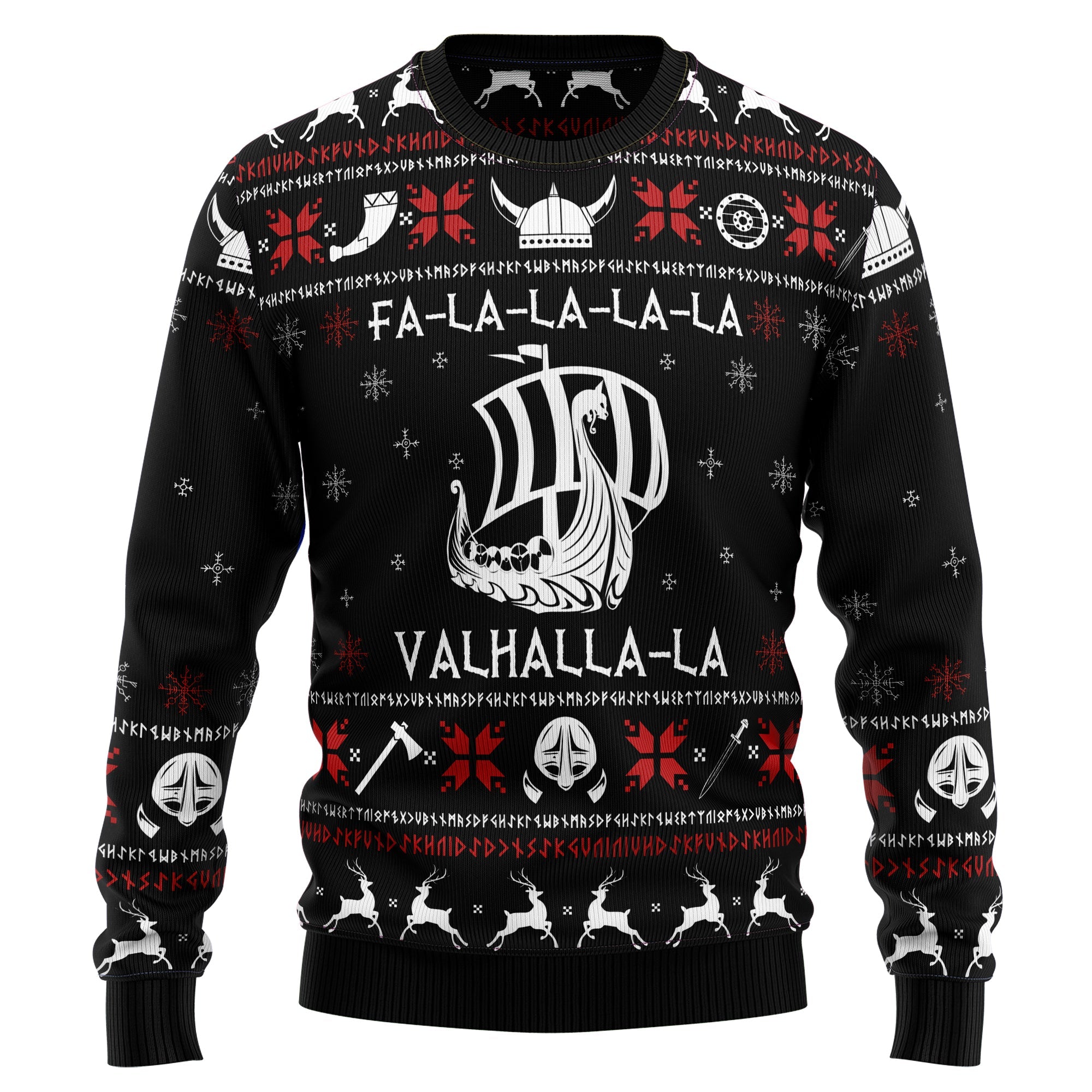 Valhalla Viking Ugly Christmas Sweater For Men And Women