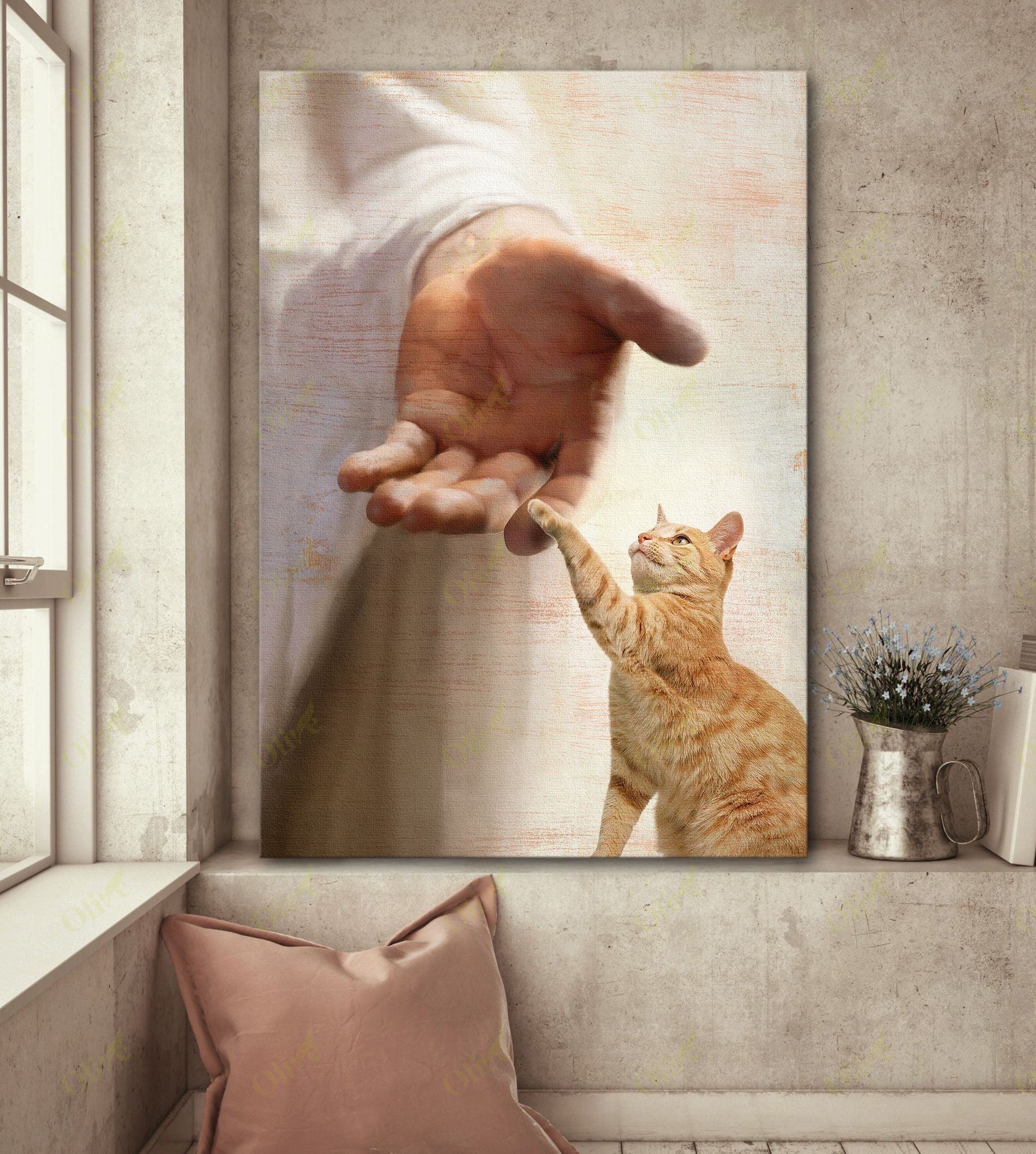 Yellow Cat – Take My Hand Canvas