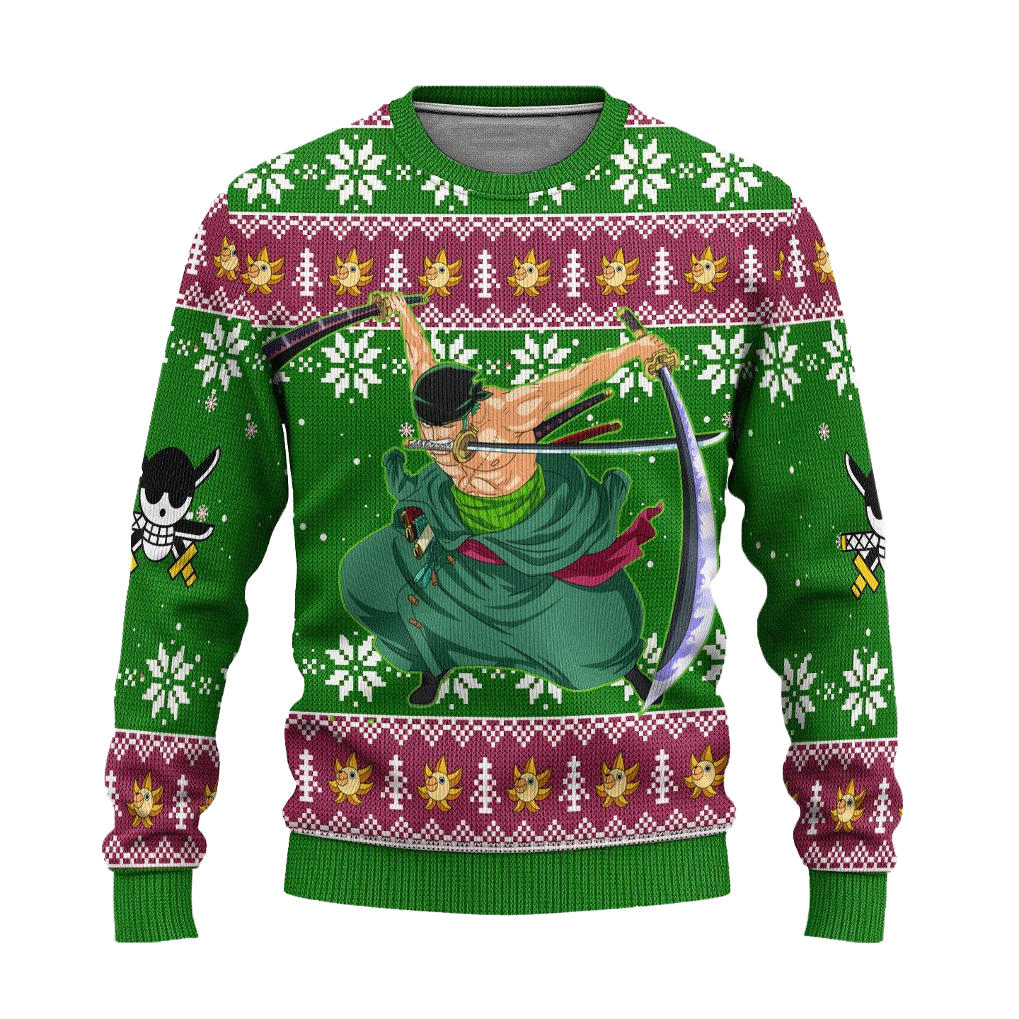 Zoro One Piece Anime Ugly Christmas Sweater Custom Sweatshirt Apparel