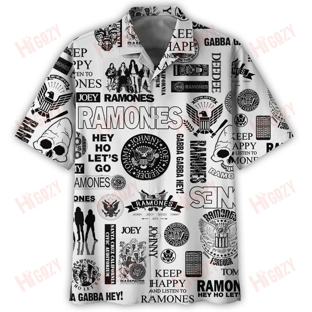 Ramones Hawaii Shirts, Ramones  Sleeve Shirts, Ramones  Aloha Shirts