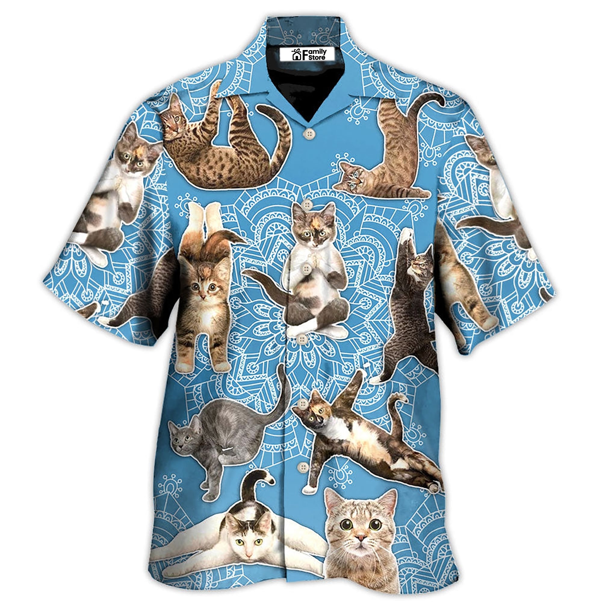 Yoga Cat Lover Mandala – Hawaiian Shirt