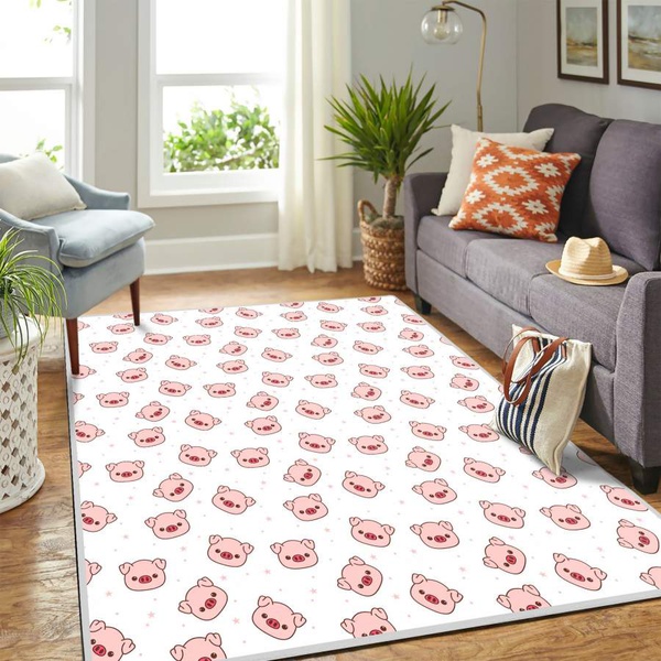 Adorable Pig Pattern Mk Carpet Area Rug – Home Decor – Bedroom Living Room Décor